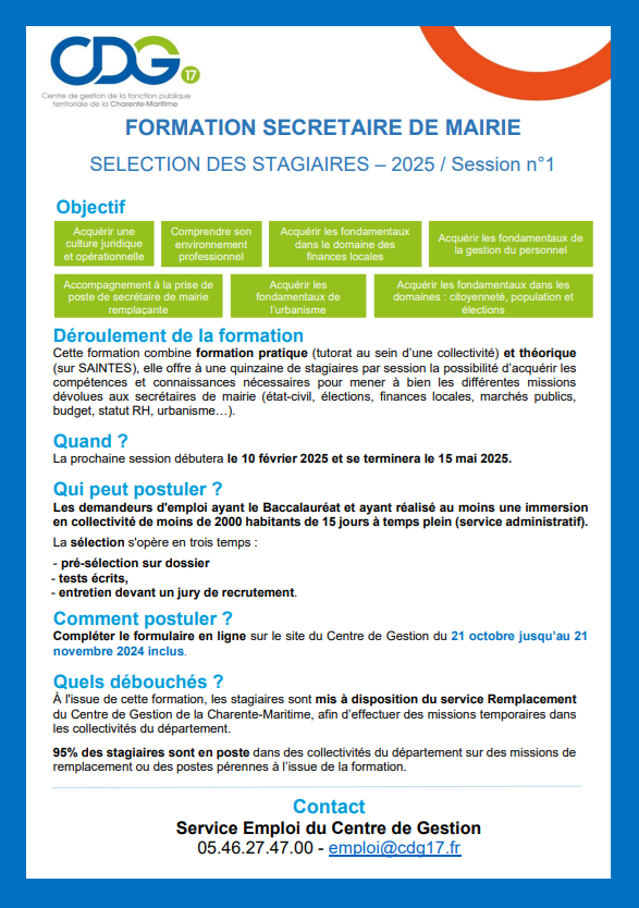 2024 10 21 Secrétaire de Mairie